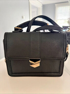 Black Shoulder Bag with Crossbody Strap Like New